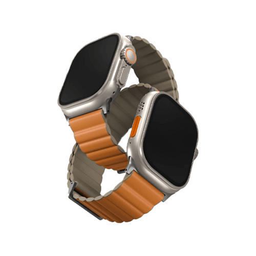Uniq Revix Premium Edition Reversible Strap For Apple Watch 49/45/44/42mm - Saffron Orange / Khaki