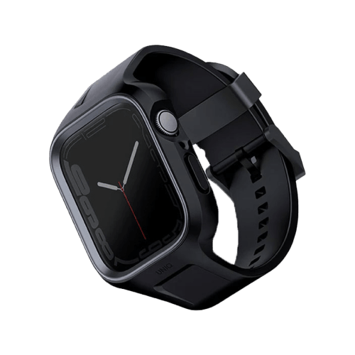 Uniq Monos 2 in 1 Strap For Apple Watch With Hybrid Case 45/44 mm - Midnight Black
