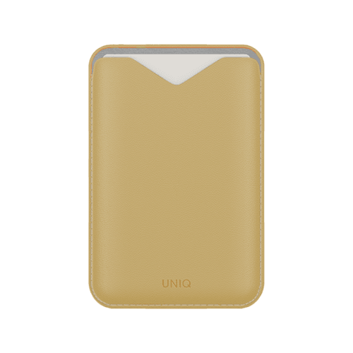 Uniq Lyden Evo Wallet Magnetic Snap-on Stand With Card Holder for iPhone - Canary Yellow