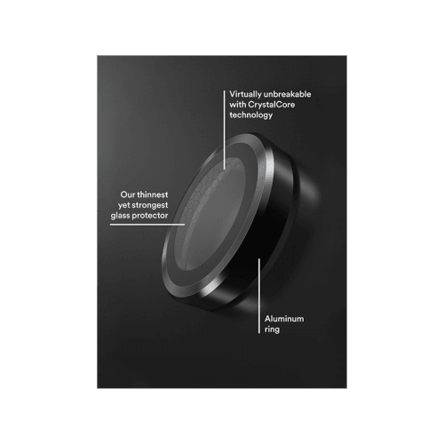 BodyGuardz Apex Individual Camera Lens Protector for iPhone 16 & 16 Plus - Black