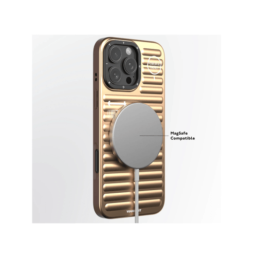 Youngkit True Color Luggage - Inspired Magsafe Case for iPhone 16 Pro Max - Gold