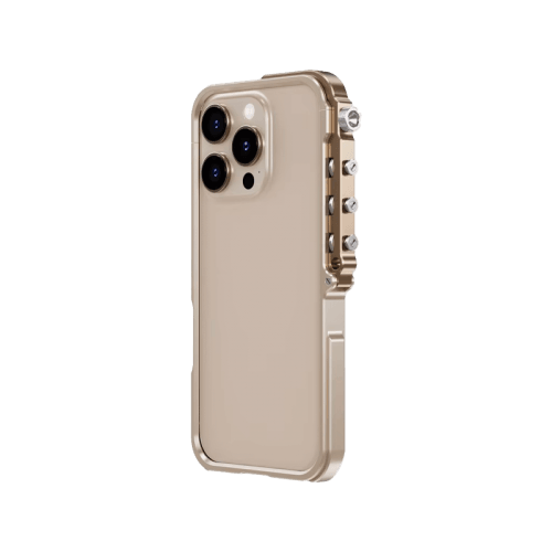 Luxury Aluminum Metal Frame Mobile Phone Case For iPhone 16 Pro - Desert