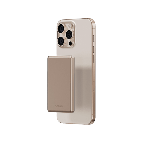 Energea AluPac Mini Aluminum MagSafe 5000mAh Power Bank - Gold