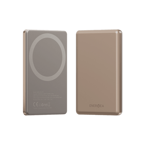 Energea AluPac Mini Aluminum MagSafe 5000mAh Power Bank - Gold