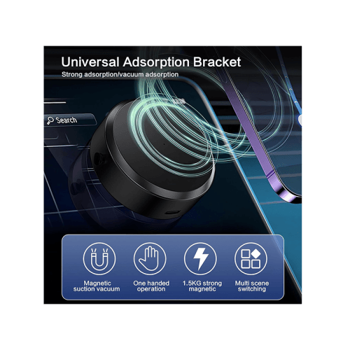 Sky Vacuum Suction Magnetic Phone Holder Without Gravity - Black