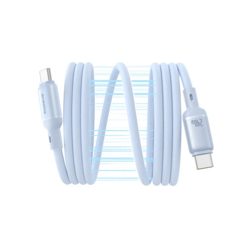 Baseus PicoGo USB-C to USB-C Magnetic Liquid Silicone 240W Fast Charging Cable 1m - Galaxy Blue