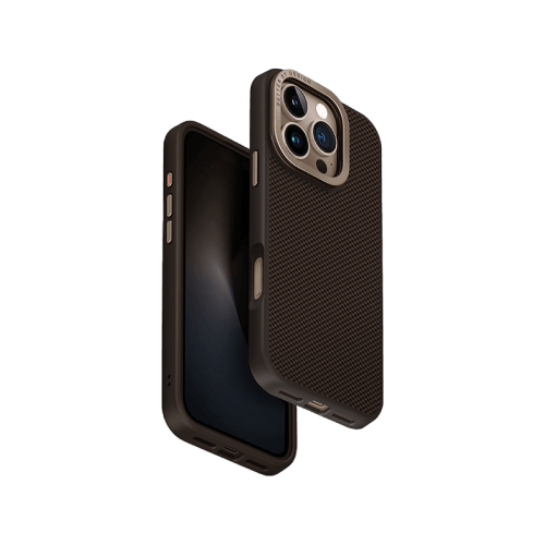 Uniq Hybrid Keva Max MagSafe case with Camera Stand for iPhone 16 Pro Max – Umber Brown