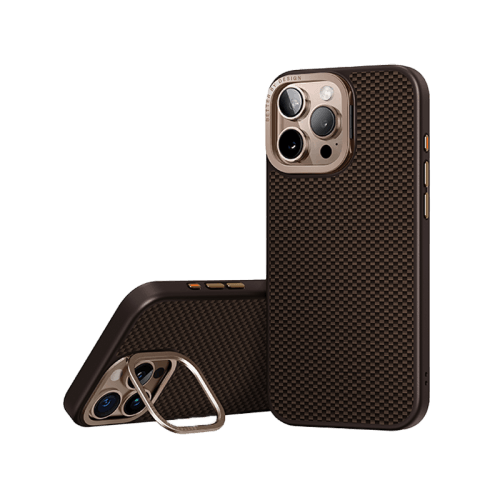 Uniq Hybrid Keva Max MagSafe case with Camera Stand for iPhone 16 Pro Max – Umber Brown