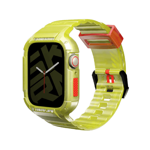 Skinarma Saido 2 in 1 Strap For Apple Watch With Case 45/44mm - Yellow