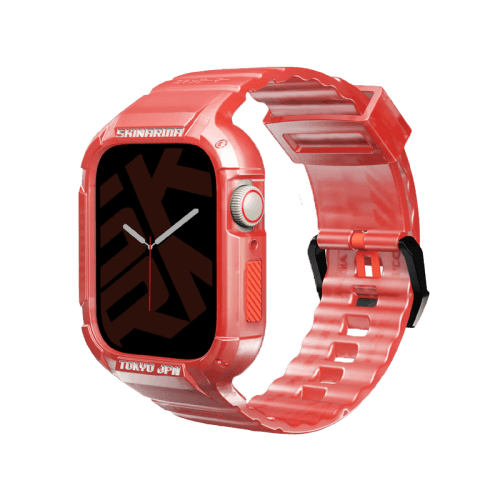 Skinarma Saido 2 in 1 Strap For Apple Watch With Case 45/44mm - Red