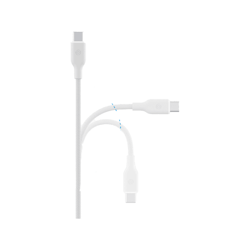 Bazic GoCharge Weave USB-C to USB-C 480Mbps 60W Cable 1.5M - White