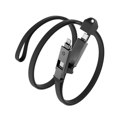 Energea Sheath 2 in 1 USB-C to USB-C + Lightning 480Mbps 60W 1m Cable - Gunmetal
