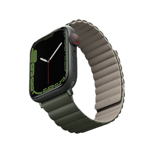 Uniq Revix Reversible Strap for Apple Watch 42/44/45mm - Pine Green / Taupe