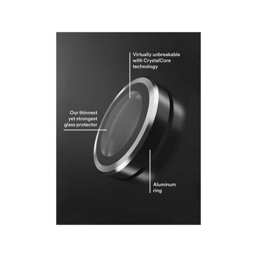 BodyGuardz Apex Individual Camera Lens Protector for iPhone 16 Pro & 16 Pro Max - Silver