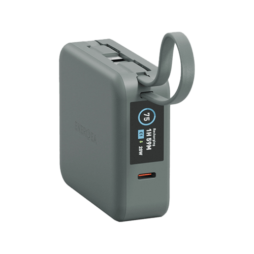 Energea Magpac Mini Plus Wireless Power Bank 10000mAh With Build in USB-C Cable & Display - Sage
