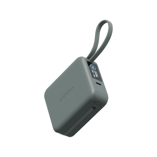 Energea Magpac Mini Plus Wireless Power Bank 10000mAh With Build in USB-C Cable & Display - Sage