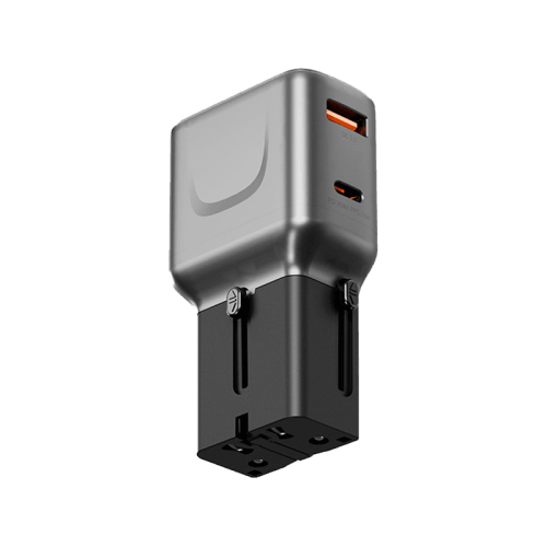 Energea TravelGo 1-Port USB-C & USB-A 35W PD Travel Adapter - Gunmetal Black
