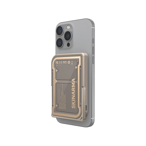 SkinArma Mecha Nexus USB-C 5000mAh Power Bank Built-In Kick Stand - Champagne