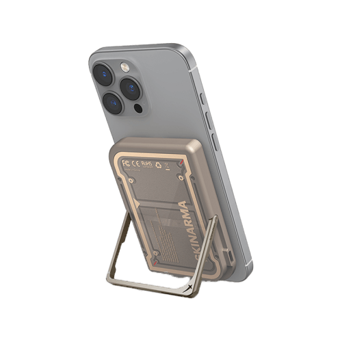 SkinArma Mecha Nexus USB-C 5000mAh Power Bank Built-In Kick Stand - Champagne