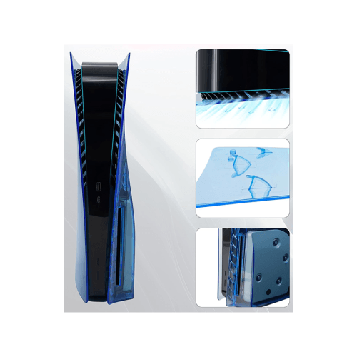Gamer Gear PS5 Disc Console Faceplate - Transparent Blue