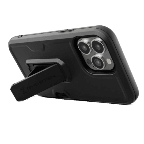 Ghostek Iron Armor 3 Rugged Case + Holster With Tempered Glass Screen Protector for iPhone 13 Pro - Black Matte