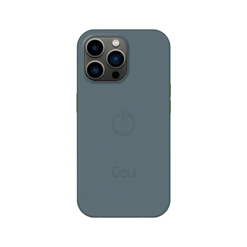 Goui Magnetic Case With Magnetic Bars for iPhone 14 Pro + Magnetic Strap - Steel Grey