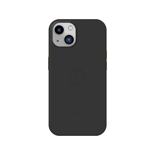 Goui Magnetic Case With Magnetic Bars for iPhone 15 + Magnetic Strap - Black Stone