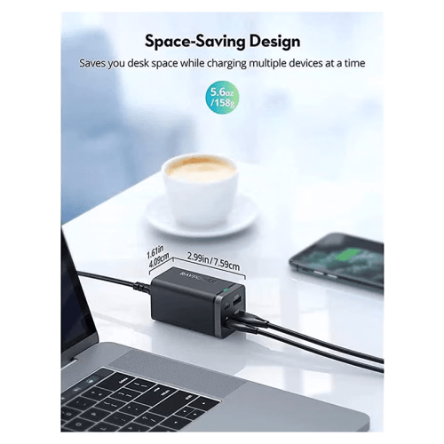 RavPower Pioneer 4 - Port 65W PD Desktop Chargers - Black