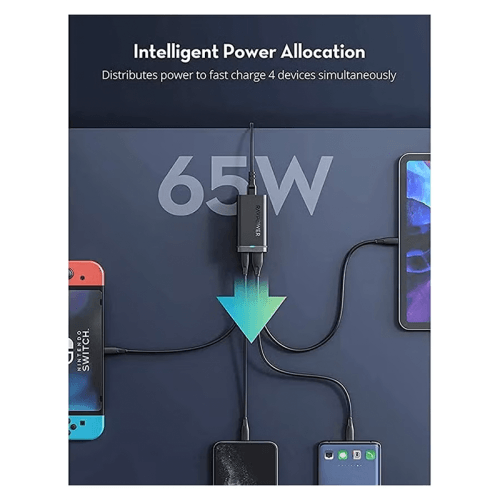 RavPower Pioneer 4 - Port 65W PD Desktop Chargers - Black