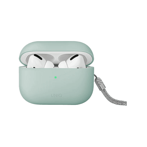 Uniq Hybrid Lino Liquid Silicon Case for Airpods Pro 2 - Mint Green