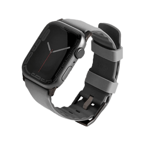 Uniq Linus Airosoft Silicone Strap For Apple Watch 45/44/42 mm - Chalk Grey