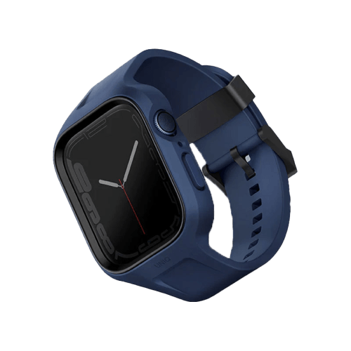 Uniq Monos 2 in 1 Strap For Apple Watch With Hybrid Case 45/44 mm - Marine Blue