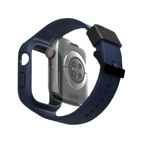Uniq Monos 2 in 1 Strap For Apple Watch With Hybrid Case 45/44 mm - Marine Blue