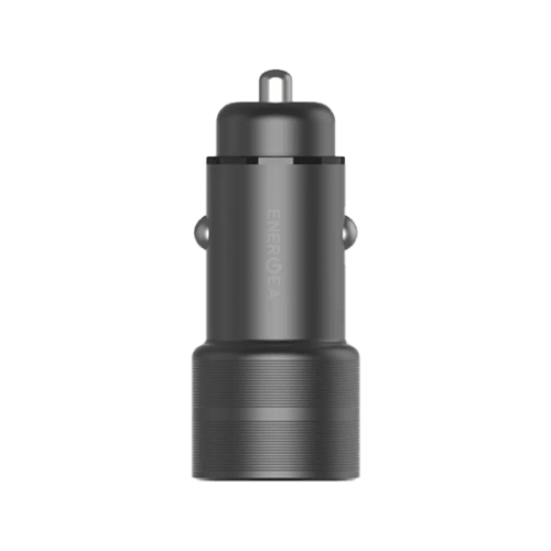 Energea AluDrive 2 USB-C PD20 + USB-A QC 3.0 Duo Port Aluminum 38W Car Charger - Gunmetal