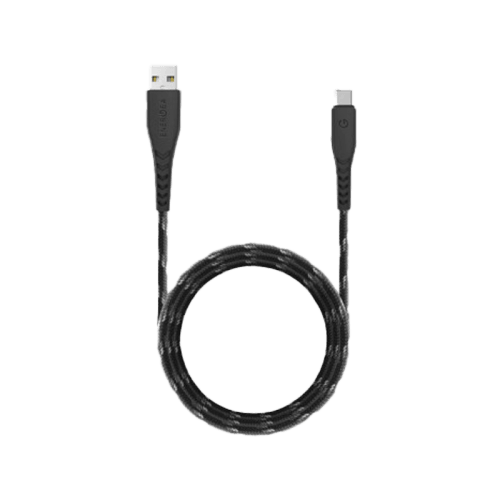 Energea Nyloflex USB-A to USB-C 480Mbps Cable 1.5M - Black