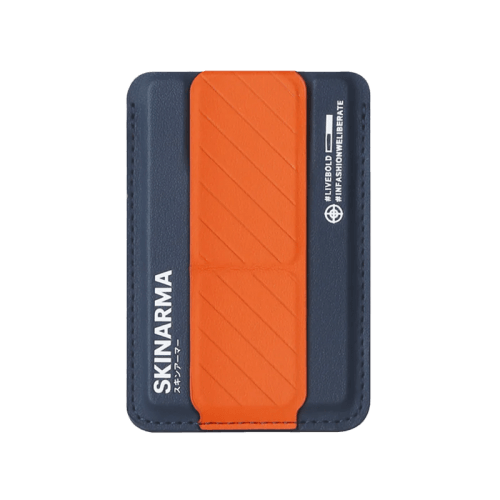 SkinArma Kado Wallet Mag-Charge Card Holder With Grip Stand - Blue / Orange