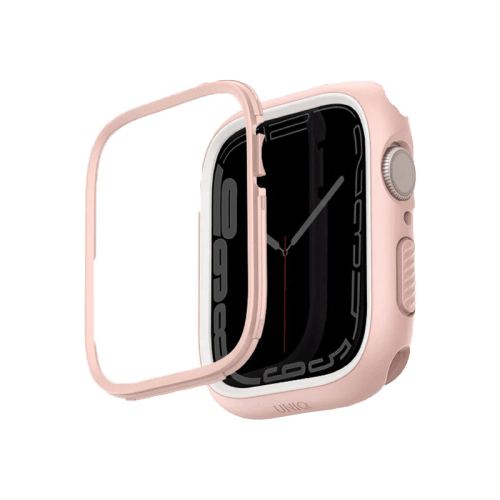 Uniq Moduo Case For Apple Watch With Interchangeable Bezel 45/44 mm - Pink/White
