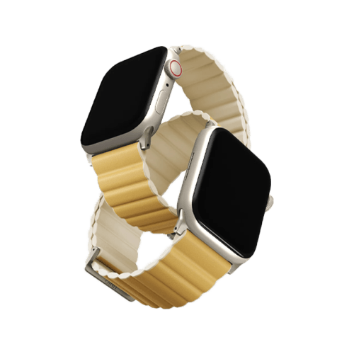 Uniq Revix Premium Edition Reversible Strap For Apple Watch 38/40/41mm - Canary Yellow / Ivory