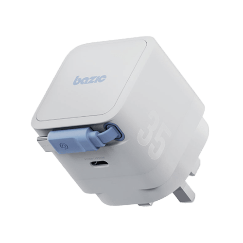 Bazic GoPort Retrek 1-Port USB-C & Built-In USB-C Cable 35W GaN - White