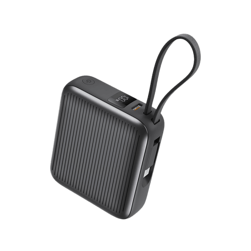 Energea Integra Mini 35 Power Bank 10000mAh With Build in USB-C Cable & Display - Gunmetal