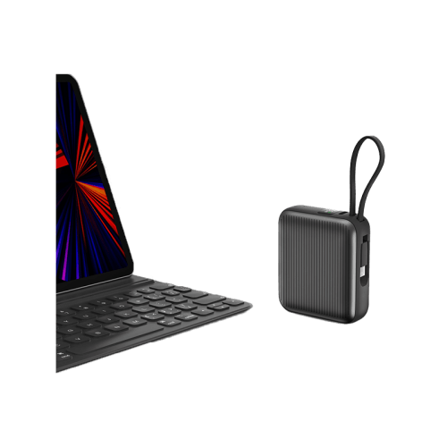 Energea Integra Mini 35 Power Bank 10000mAh With Build in USB-C Cable & Display - Gunmetal
