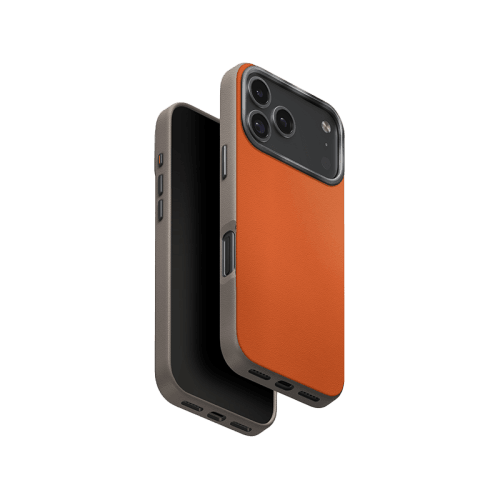 Uniq Hybrid Lyden DS MagSafe Case for iPhone 17 Pro - Flame Orange / Flint Grey