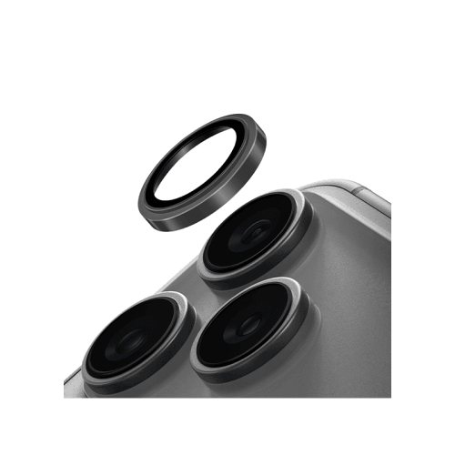 Uniq Optix Prime Stainless Steel Frame Sapphire Camera Lens Protector for iPhone 17 Pro & 17 Pro Max - Silver Chrome