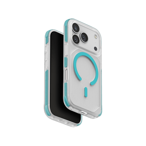 Uniq Hybrid Combat Active MagSafe Case for iPhone 17 Pro - Frost Clear / Turquoise