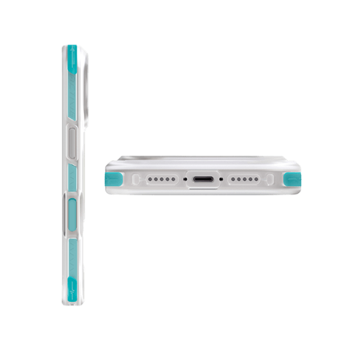 Uniq Hybrid Combat Active MagSafe Case for iPhone 17 Pro - Frost Clear / Turquoise