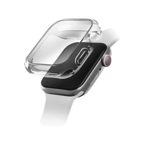 Uniq Hybrid Garde Watch Case With Screen Protector for Apple Watch 44MM - Dove Clear