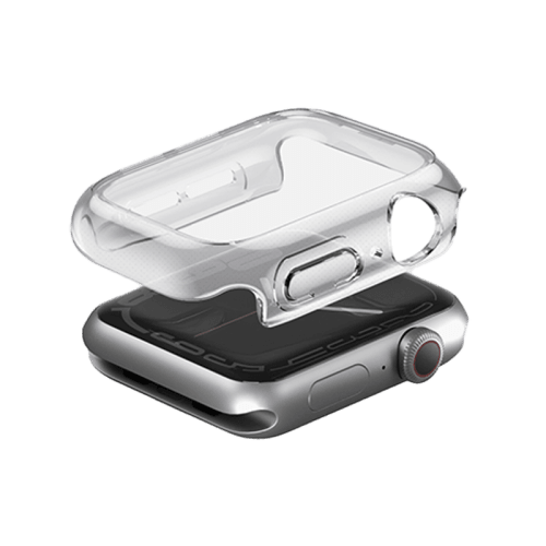 Uniq Hybrid Garde Watch Case With Screen Protector for Apple Watch 44MM - Dove Clear