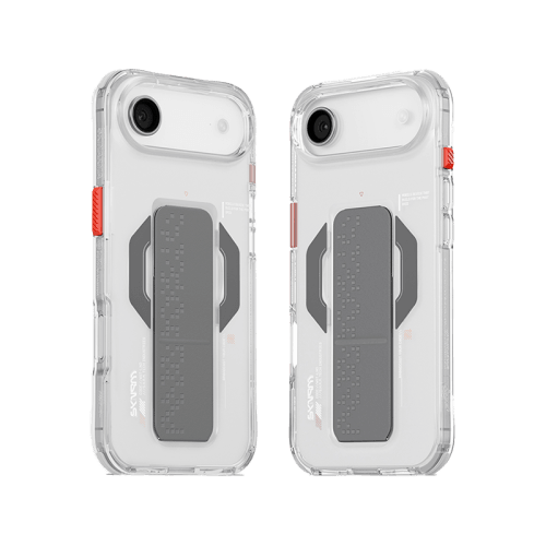 SkinArma Haxa MagSafe Case With Grip Stand for iPhone Air - Clear