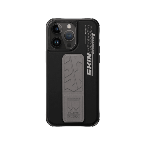 SkinArma Slate Grip-Stand Case for iPhone 15 Pro - Grey