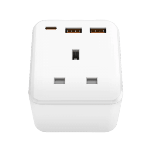 Bazic GoPort Cube 1-Port USB-C and 2-Port USB-A + 3X Multi Port Wall Charger - White